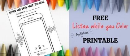 FREE Printables: “Listen and Draw What You Hear” Audiobook Coloring Sheet