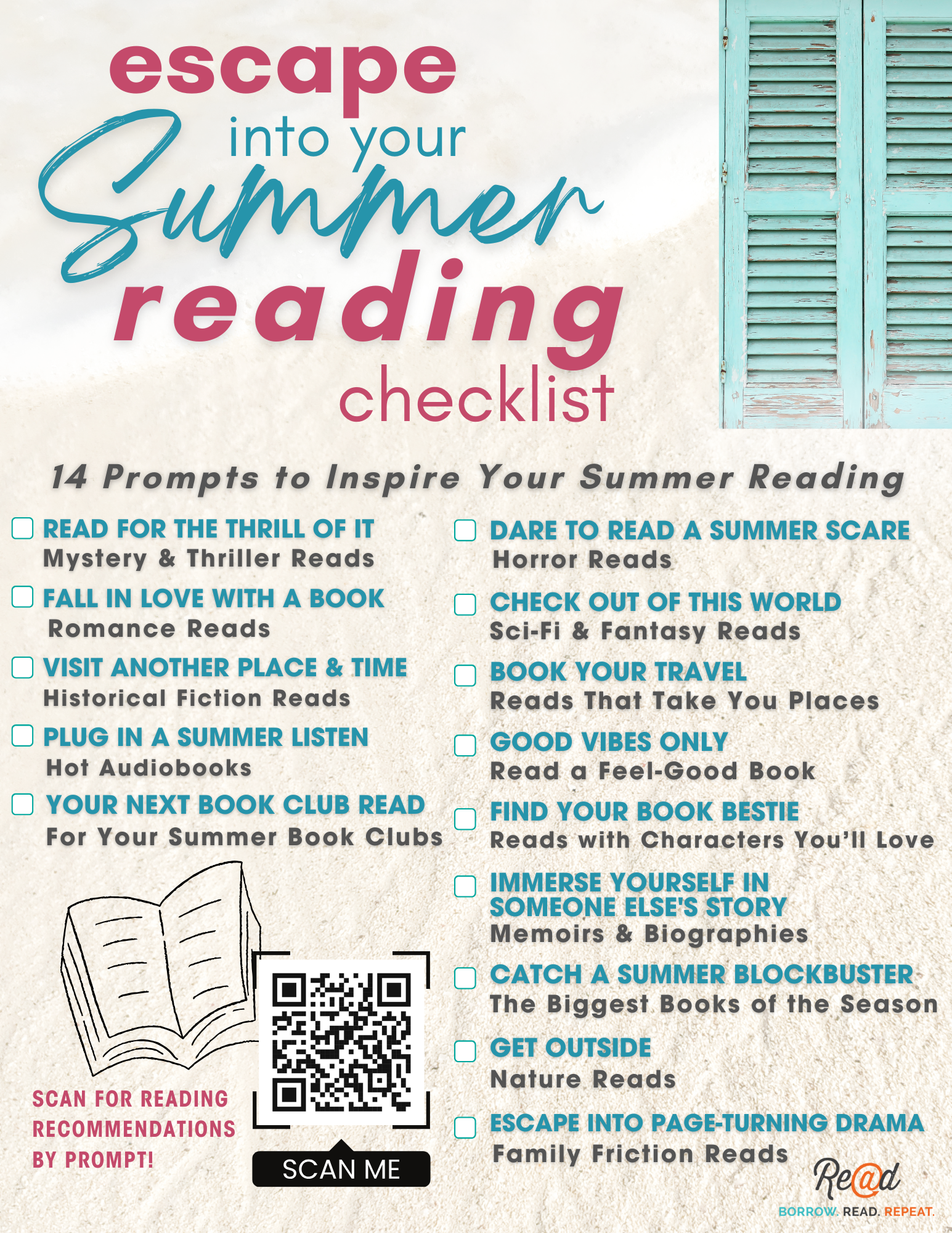 Summer 2025 Gone Reading Checklist cover