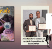 Dan Zitt and Brian Ramcharan accept the Odyssey