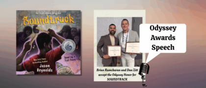 Dan Zitt and Brian Ramcharan accept the Odyssey